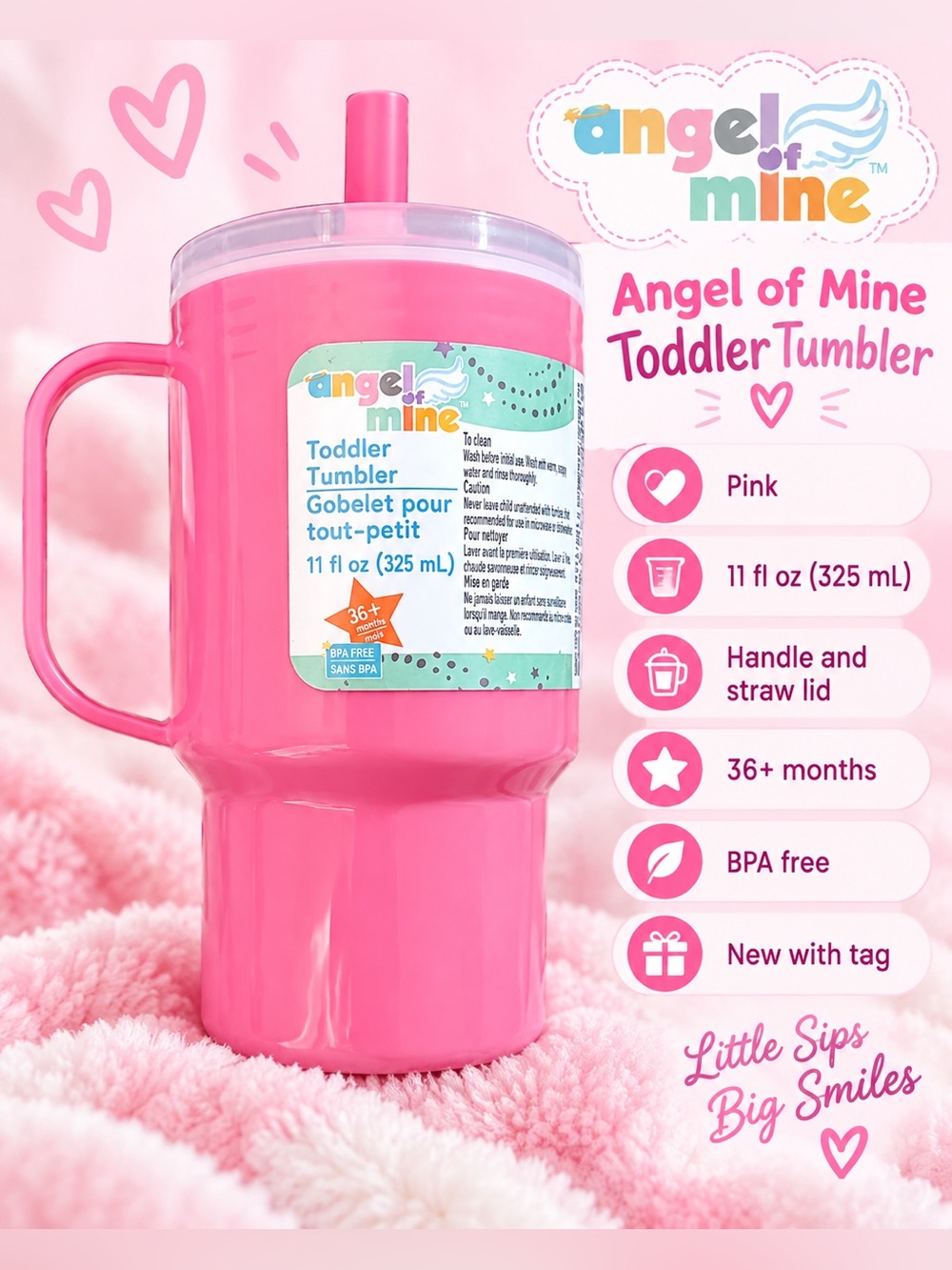 New Toddler Tumbler with Handle - 11 oz